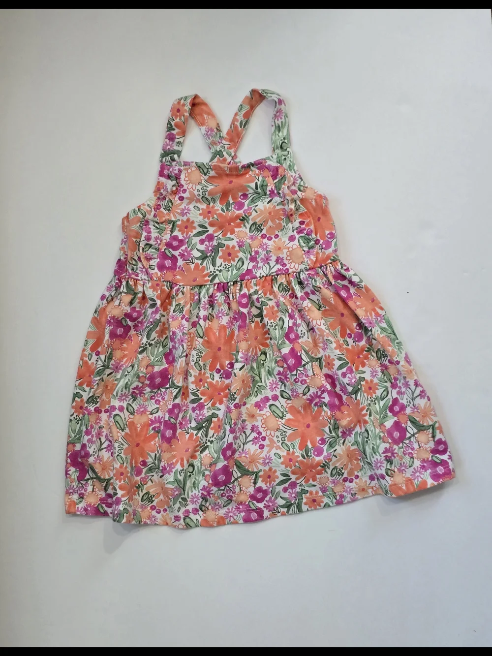 Carter's Orange, Pink & Green Floral Sundress